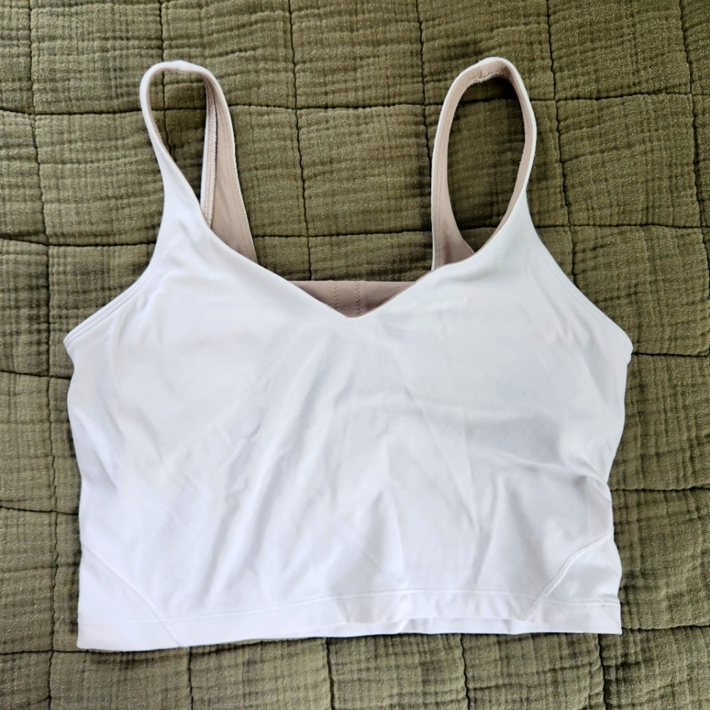 Lululemon White Align Cropped Tank Size 10